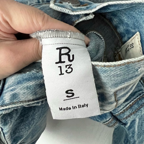 R13 Denim Jackie Trucker 1/2 Sleeve Jacket Sz S - Picture 9 of 10